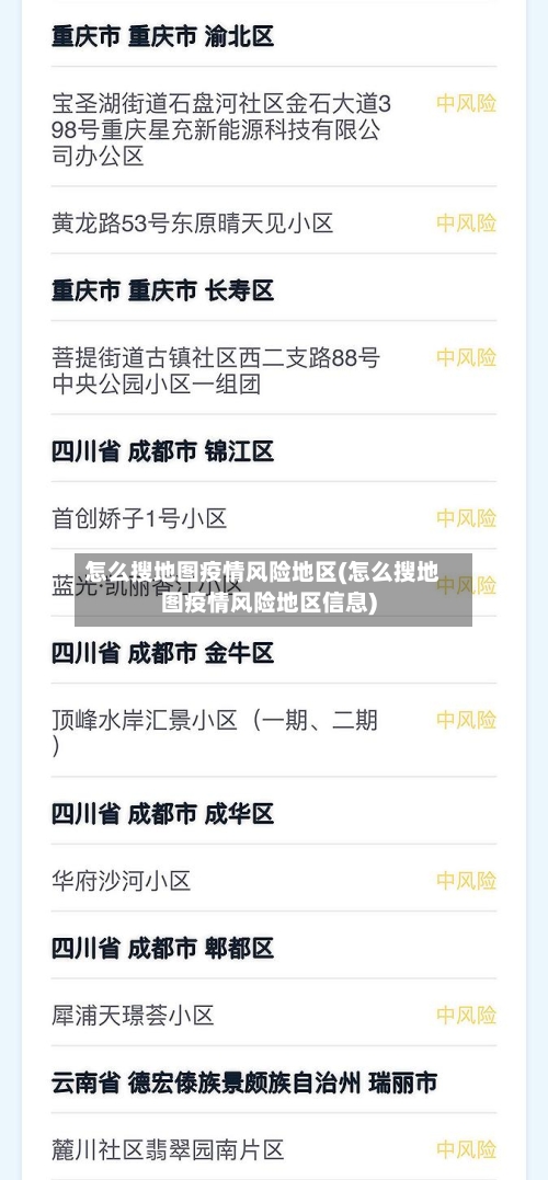 怎么搜地图疫情风险地区(怎么搜地图疫情风险地区信息)