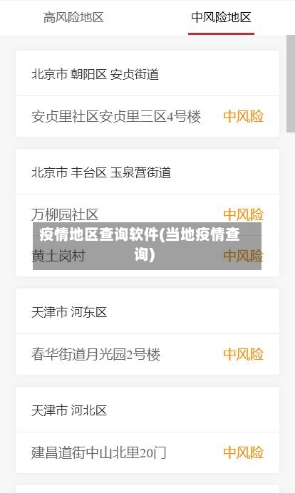 疫情地区查询软件(当地疫情查询)