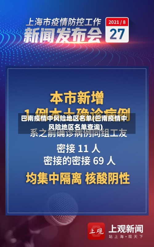 巴南疫情中风险地区名单(巴南疫情中风险地区名单查询)
