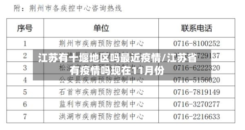 江苏有十堰地区吗最近疫情/江苏省有疫情吗现在11月份